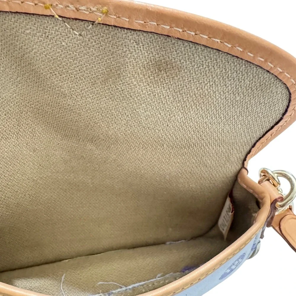 Dooney & Bourke Polka Dot Monogram Flap Wristlet‎ Womens Small Lavender M6371703